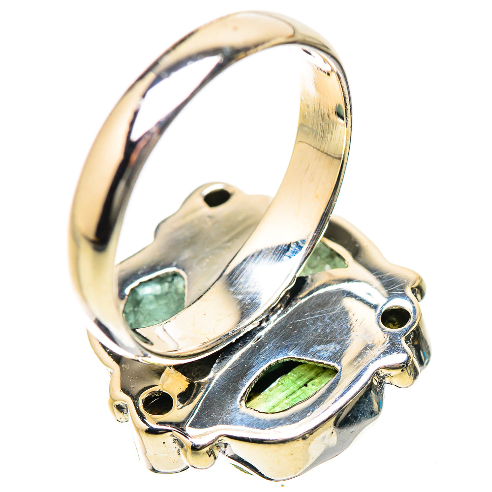 Green Tourmaline, Peridot Rings handcrafted by Ana Silver Co - RING134206 - Photo 3