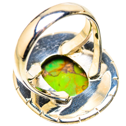 Green Copper Composite Turquoise Rings handcrafted by Ana Silver Co - RING134208 - Photo 3