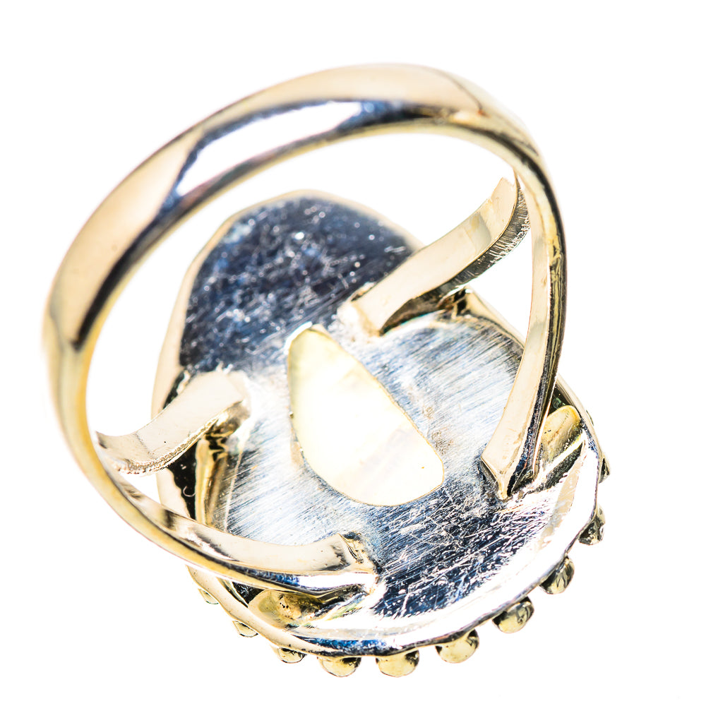 Rainbow Moonstone Rings handcrafted by Ana Silver Co - RING134218 - Photo 3