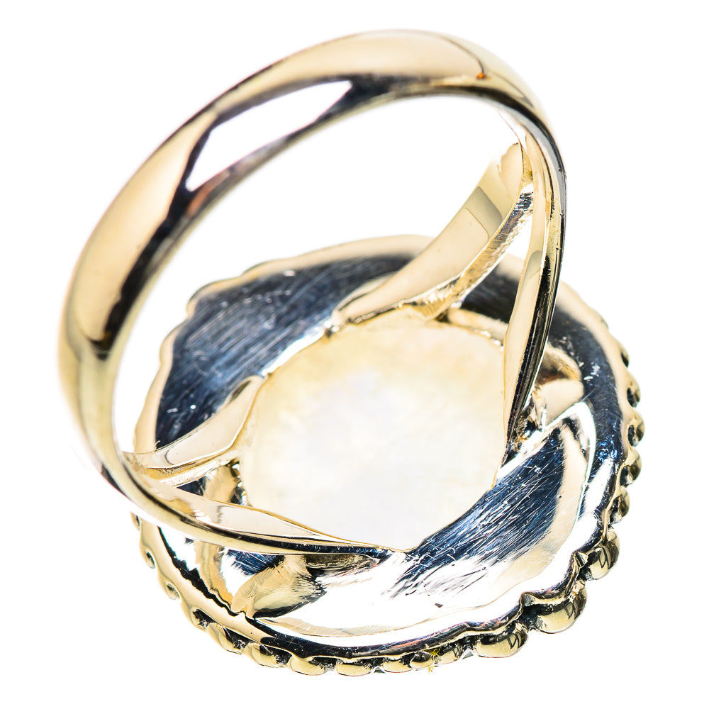 Rainbow Moonstone Rings handcrafted by Ana Silver Co - RING134219 - Photo 3