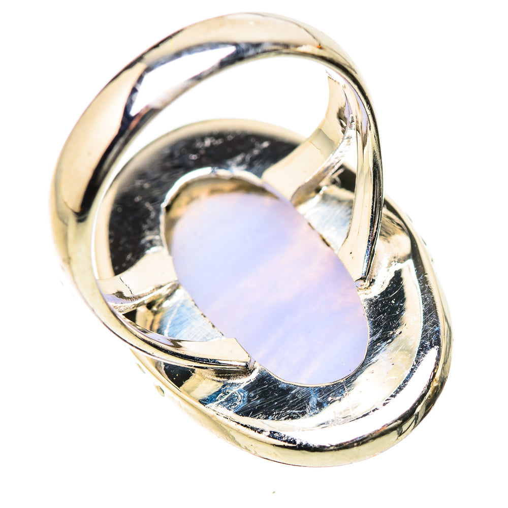 Blue Lace Agate Rings handcrafted by Ana Silver Co - RING134221 - Photo 3