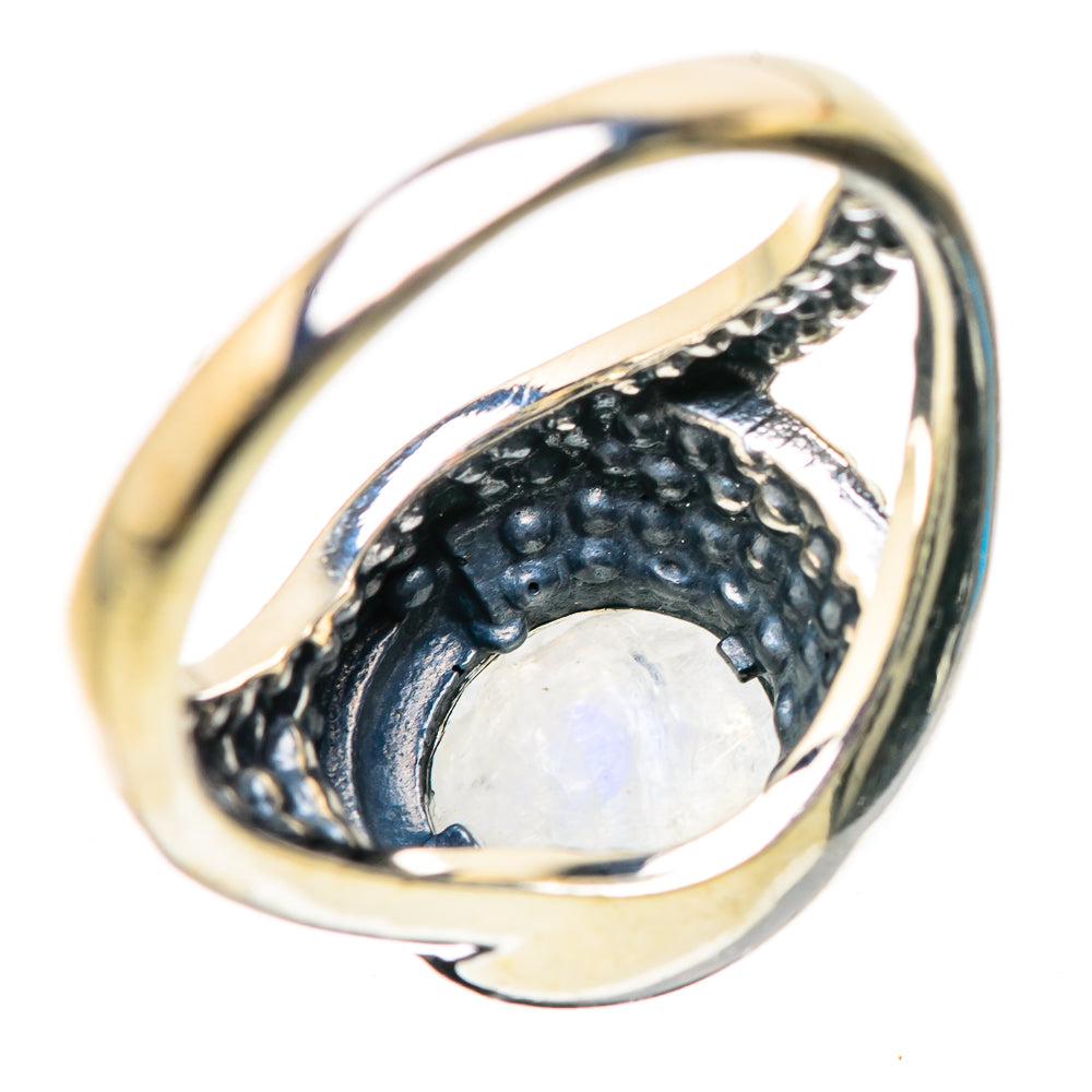 Rainbow Moonstone Rings handcrafted by Ana Silver Co - RING134236 - Photo 3
