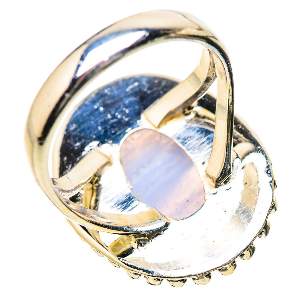 Blue Lace Agate Rings handcrafted by Ana Silver Co - RING134238 - Photo 3