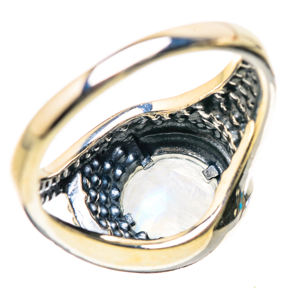 Rainbow Moonstone Rings handcrafted by Ana Silver Co - RING134239 - Photo 3