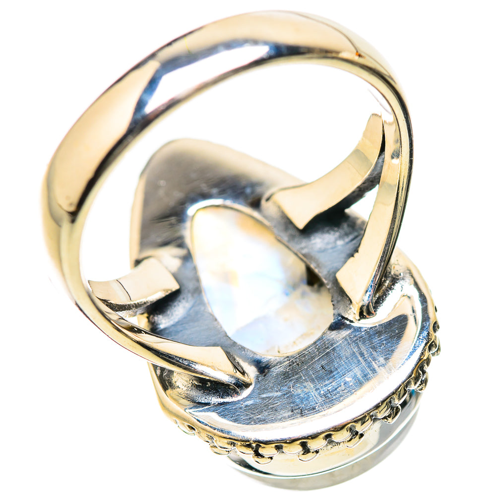 Rainbow Moonstone Rings handcrafted by Ana Silver Co - RING134252 - Photo 3