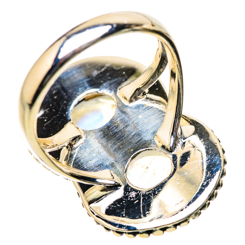 Rainbow Moonstone Rings handcrafted by Ana Silver Co - RING134255 - Photo 3