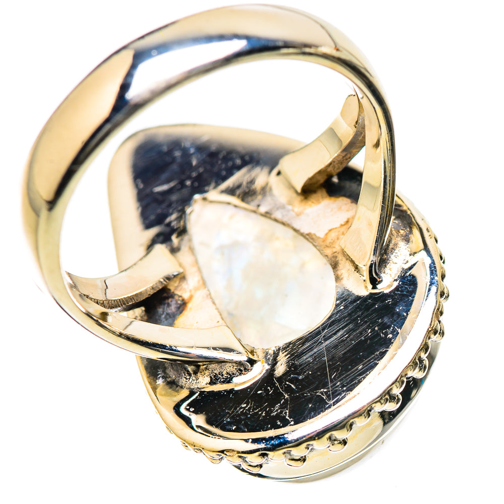 Rainbow Moonstone Rings handcrafted by Ana Silver Co - RING134268 - Photo 3