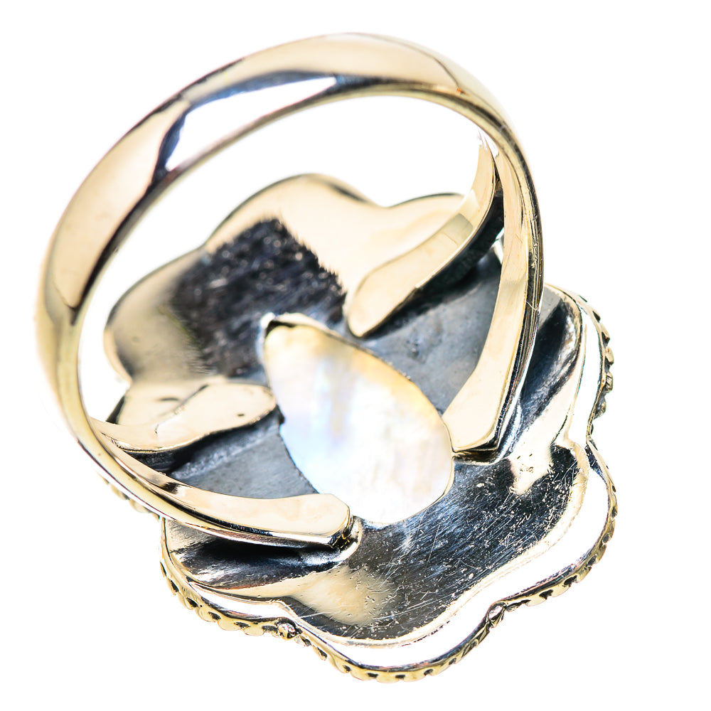 Rainbow Moonstone Rings handcrafted by Ana Silver Co - RING134277 - Photo 3