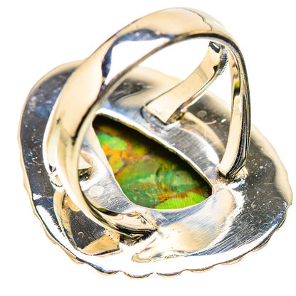 Green Copper Composite Turquoise Rings handcrafted by Ana Silver Co - RING134290 - Photo 3