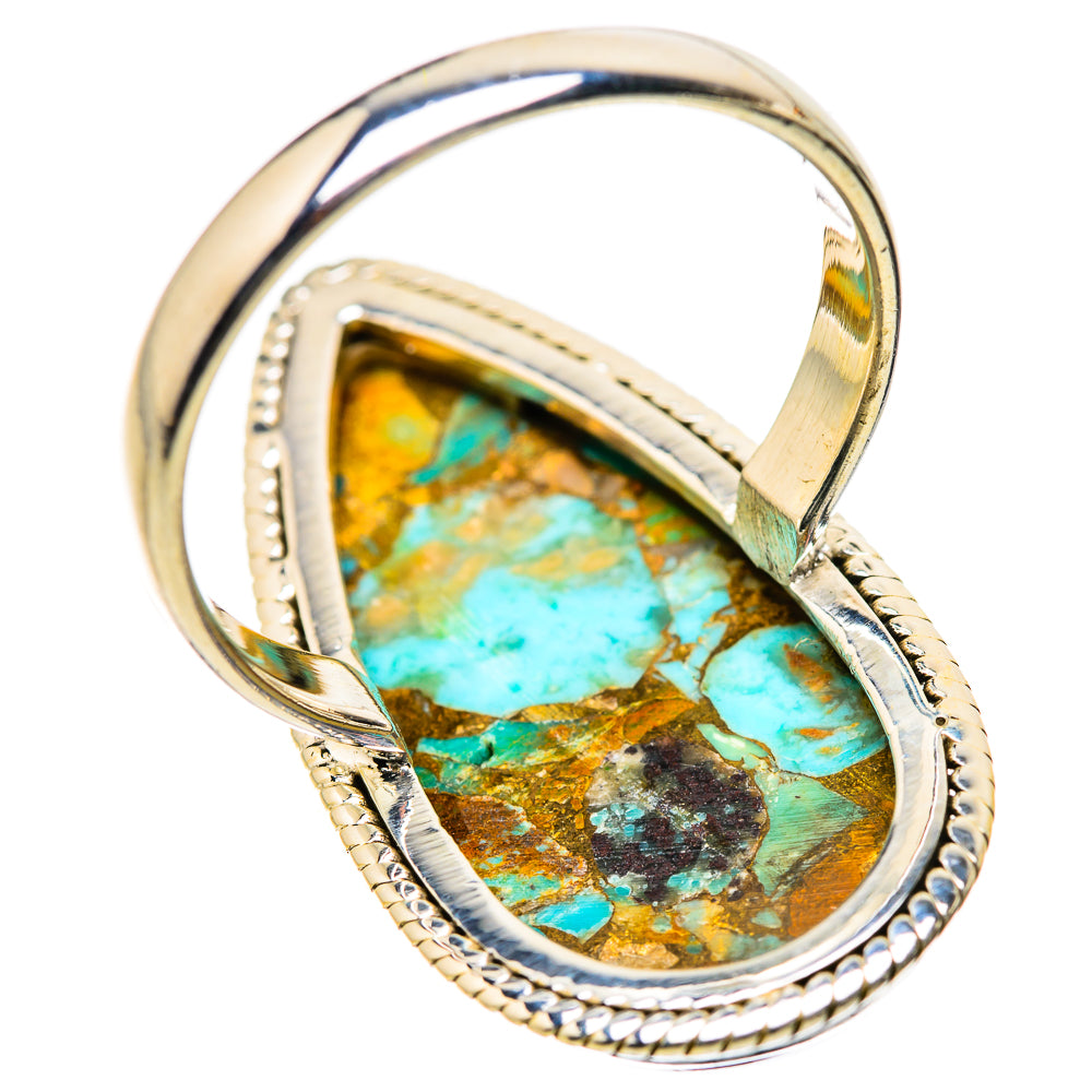 Blue Copper Composite Turquoise Rings handcrafted by Ana Silver Co - RING134314 - Photo 3