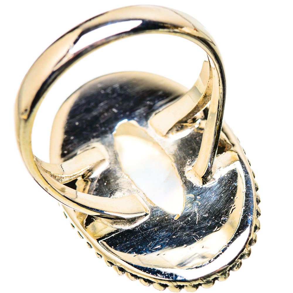 Rainbow Moonstone Rings handcrafted by Ana Silver Co - RING134322 - Photo 3
