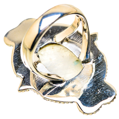 Rainbow Moonstone Rings handcrafted by Ana Silver Co - RING134323 - Photo 3