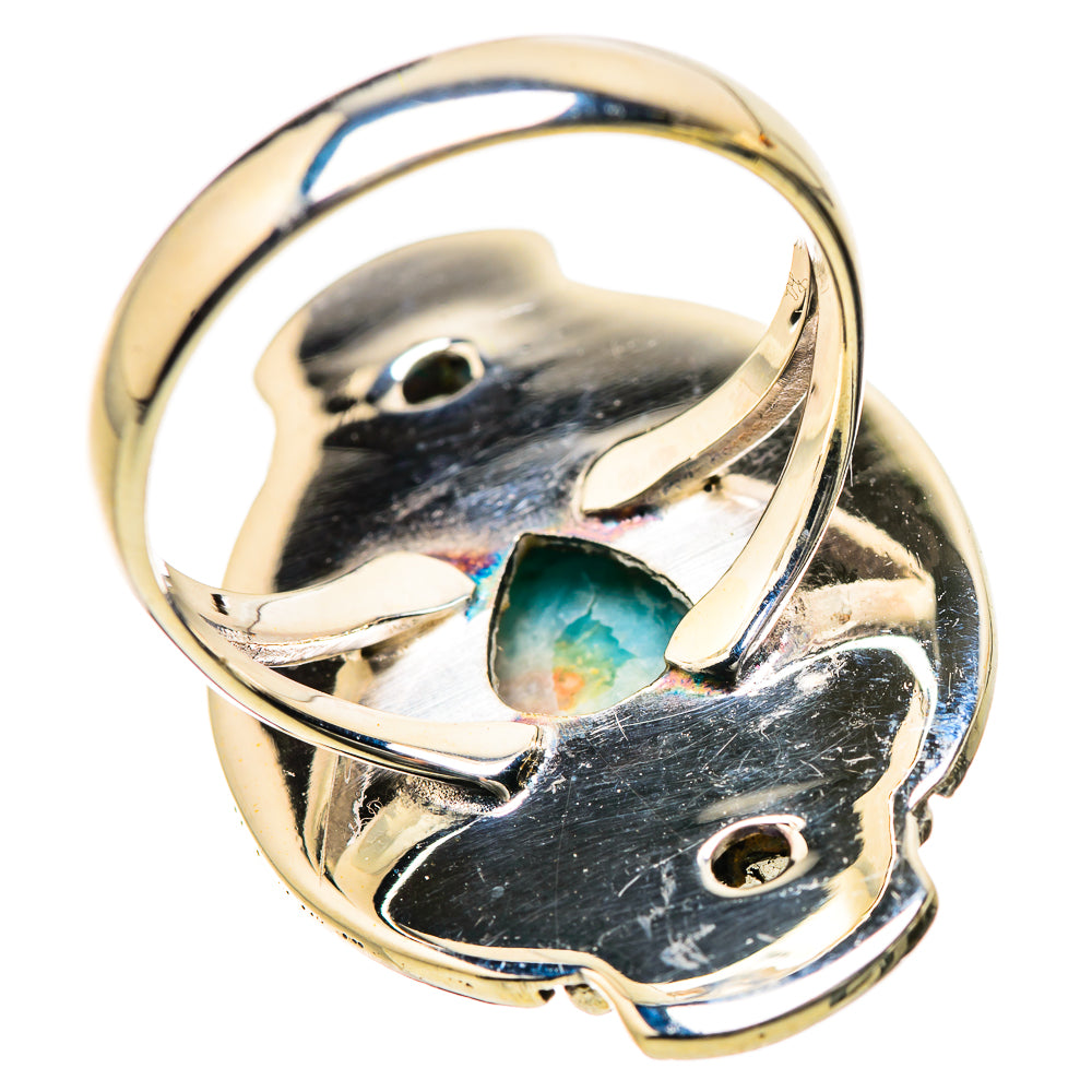 Larimar, Rainbow Moonstone Rings handcrafted by Ana Silver Co - RING134328 - Photo 3