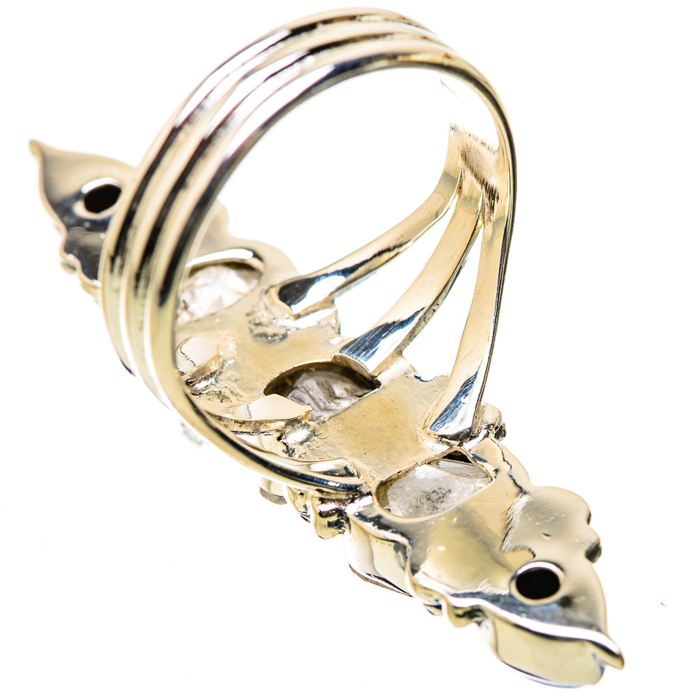 Herkimer Diamond, Black Onyx Rings handcrafted by Ana Silver Co - RING134332 - Photo 3