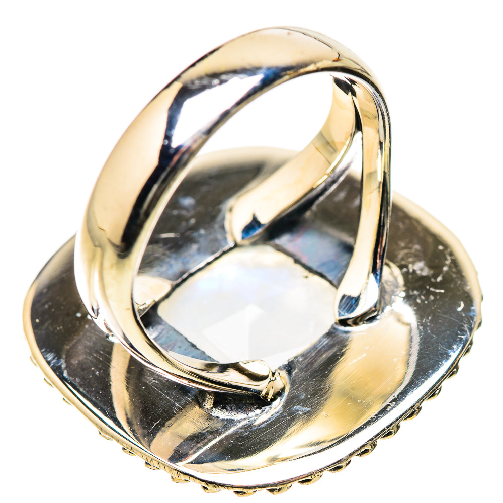 Rainbow Moonstone Rings handcrafted by Ana Silver Co - RING134334 - Photo 3