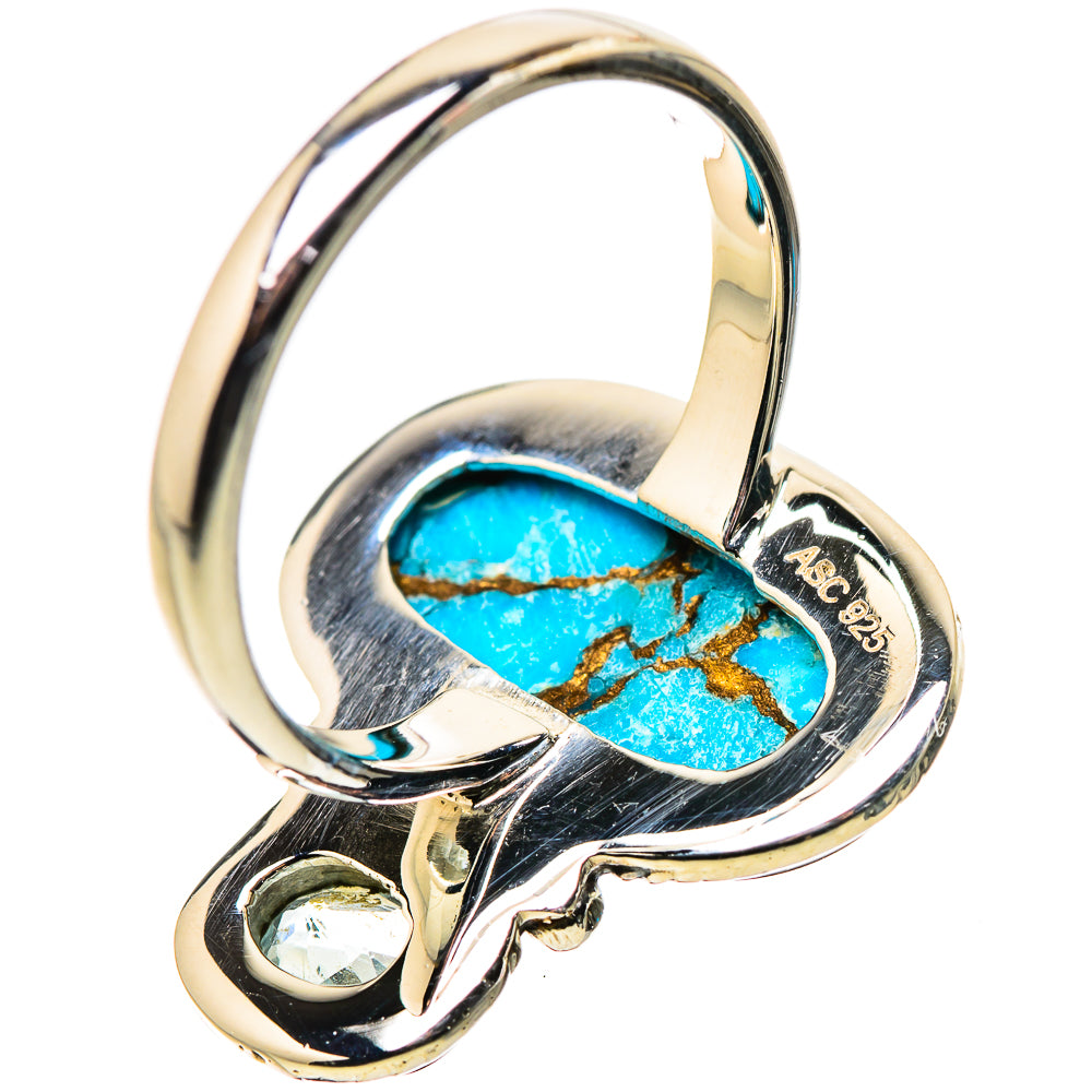 Blue Copper Composite Turquoise Rings handcrafted by Ana Silver Co - RING134362 - Photo 3