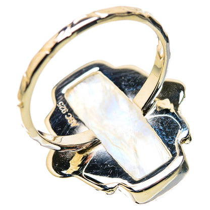 Rainbow Moonstone Rings handcrafted by Ana Silver Co - RING134375 - Photo 3
