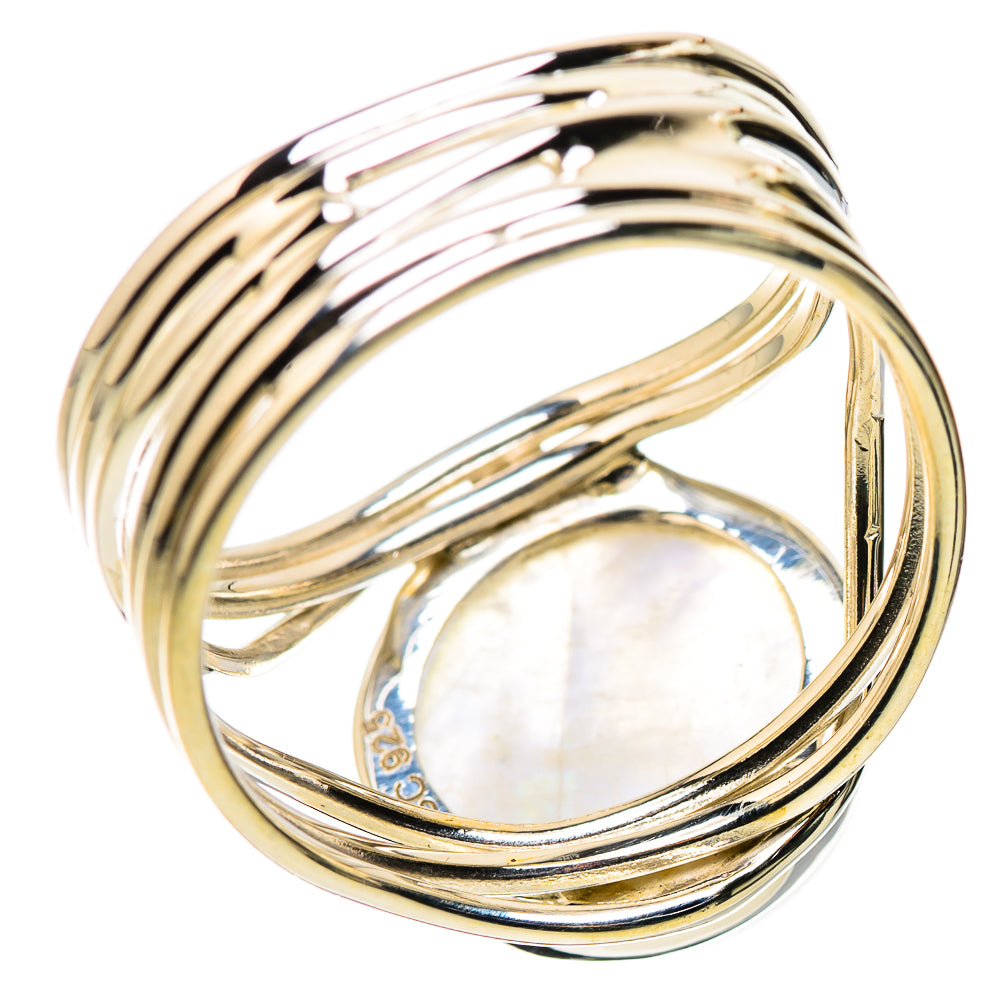 Rainbow Moonstone Rings handcrafted by Ana Silver Co - RING134376 - Photo 3