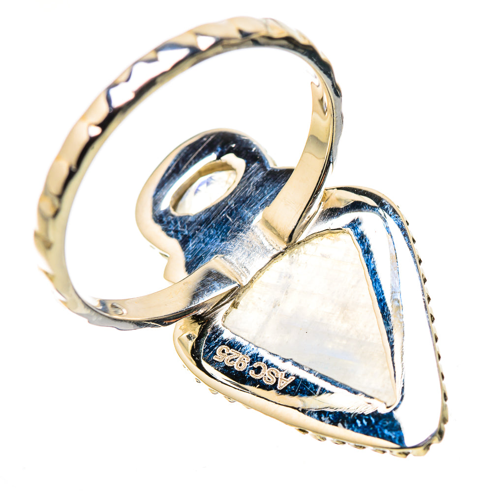 Rainbow Moonstone Rings handcrafted by Ana Silver Co - RING134399 - Photo 3