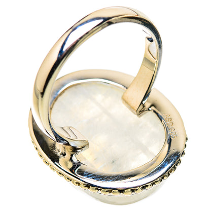 Rainbow Moonstone Rings handcrafted by Ana Silver Co - RING134402 - Photo 3
