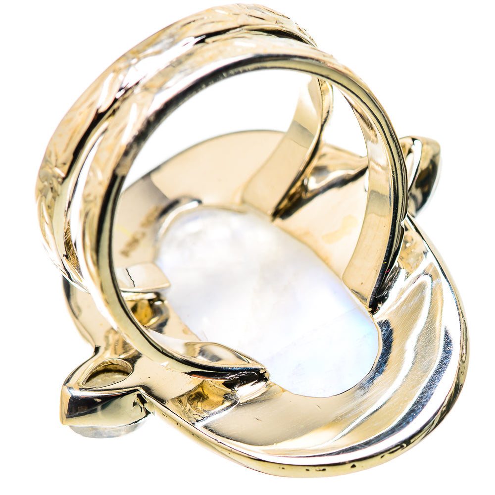 Rainbow Moonstone Rings handcrafted by Ana Silver Co - RING134465 - Photo 3