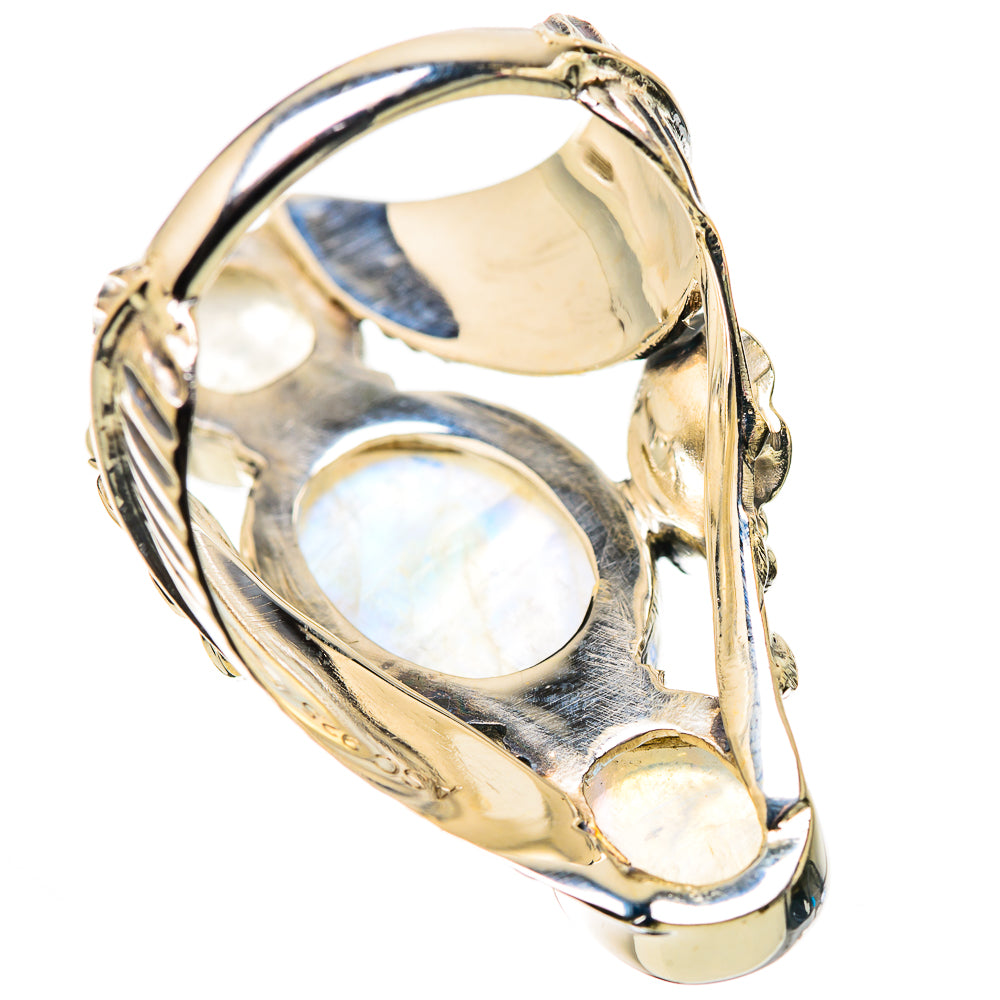 Rainbow Moonstone Rings handcrafted by Ana Silver Co - RING134480 - Photo 3