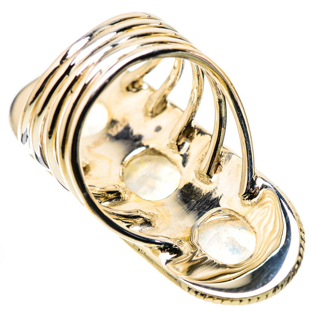 Rainbow Moonstone Rings handcrafted by Ana Silver Co - RING134481 - Photo 3