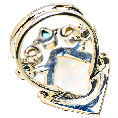 Rainbow Moonstone Rings handcrafted by Ana Silver Co - RING134492 - Photo 3
