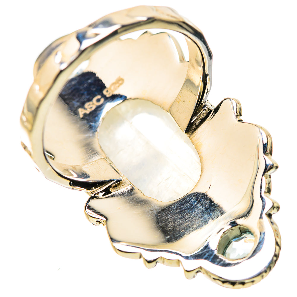 Rainbow Moonstone Rings handcrafted by Ana Silver Co - RING134498 - Photo 3