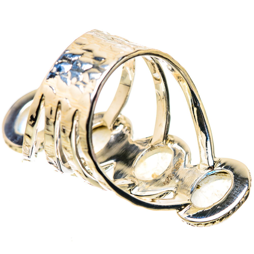 Rainbow Moonstone Rings handcrafted by Ana Silver Co - RING134505 - Photo 3
