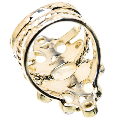 Rainbow Moonstone Rings handcrafted by Ana Silver Co - RING134506 - Photo 3
