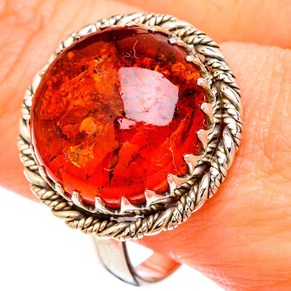 Baltic Amber Rings handcrafted by Ana Silver Co - RING100002