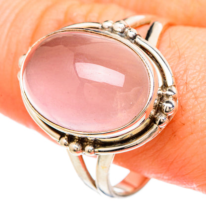 Rose Quartz Rings handcrafted by Ana Silver Co - RING100004
