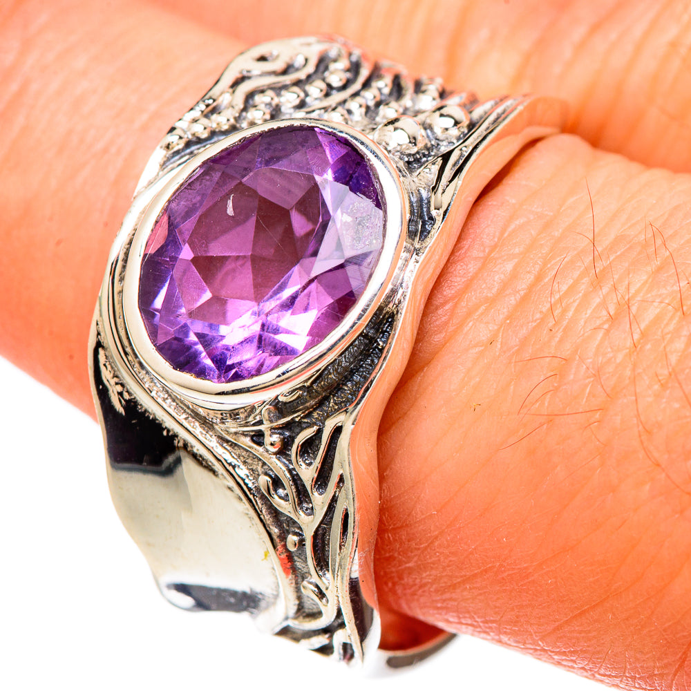 Amethyst Rings handcrafted by Ana Silver Co - RING100009