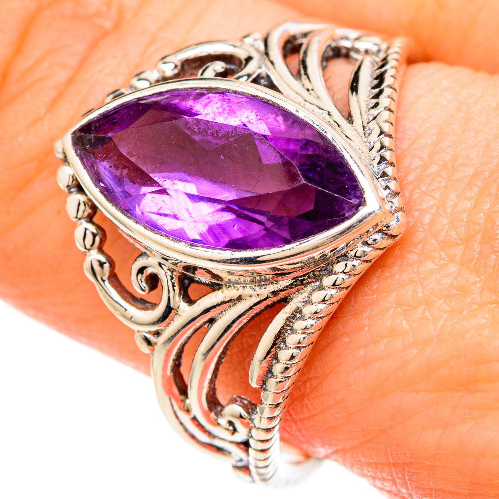 Amethyst Rings handcrafted by Ana Silver Co - RING100016