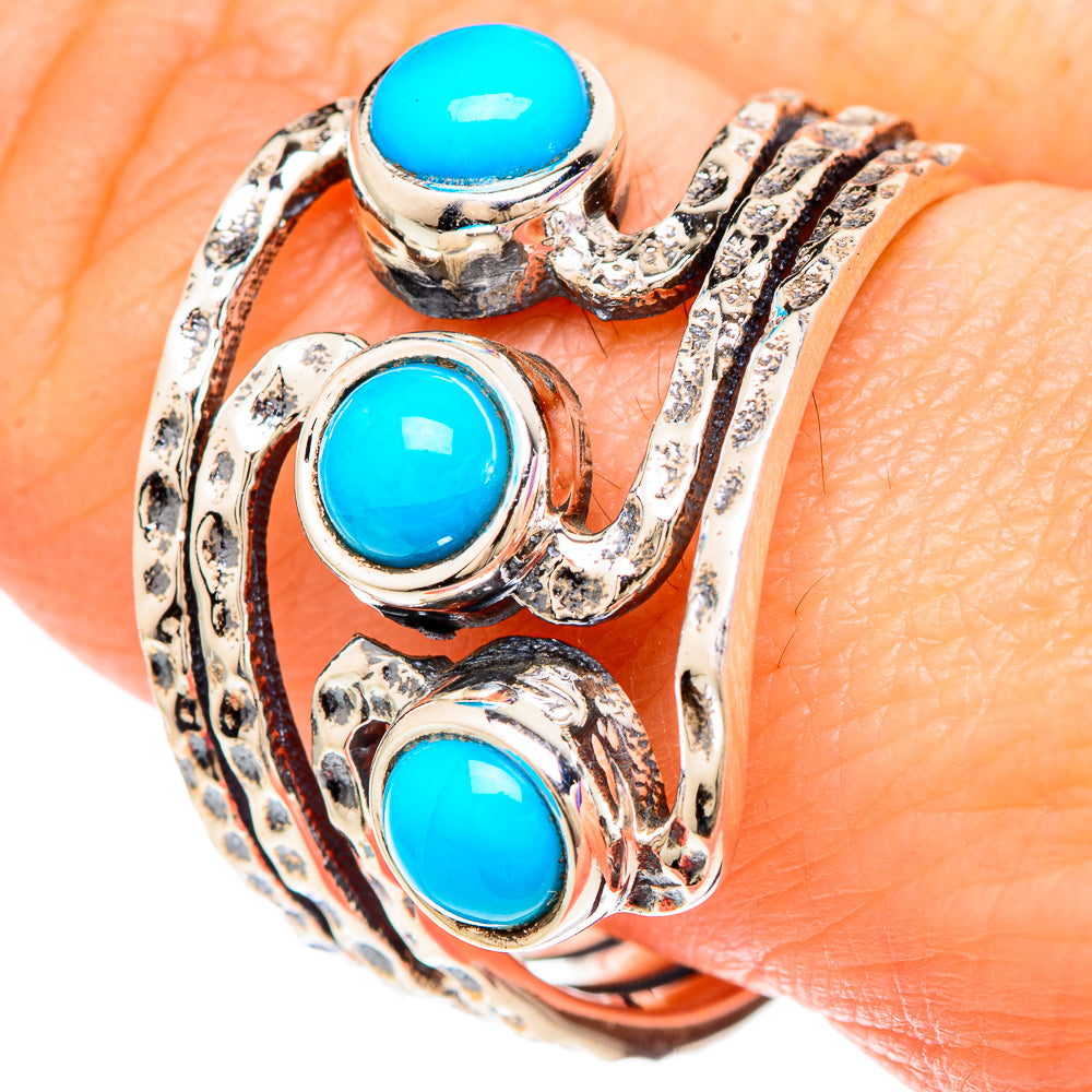 Sleeping Beauty Turquoise Rings handcrafted by Ana Silver Co - RING100027