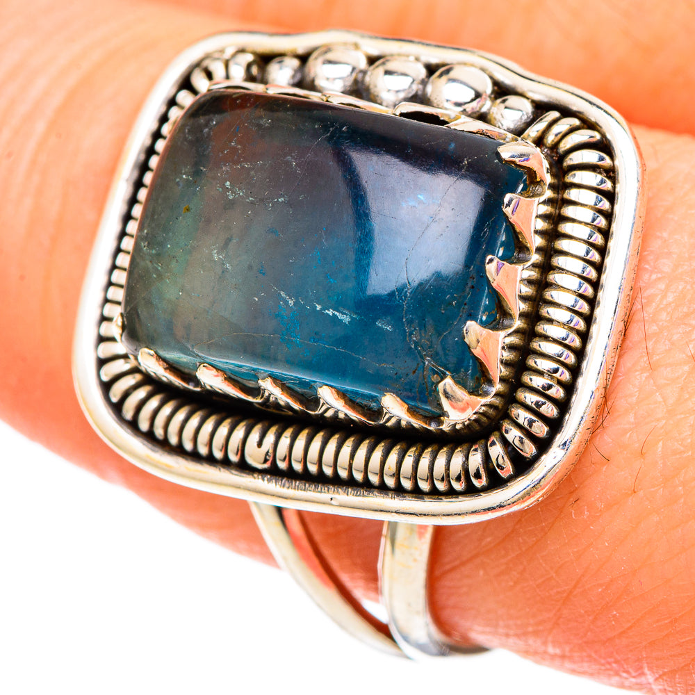 Blue Fluorite Rings handcrafted by Ana Silver Co - RING100028