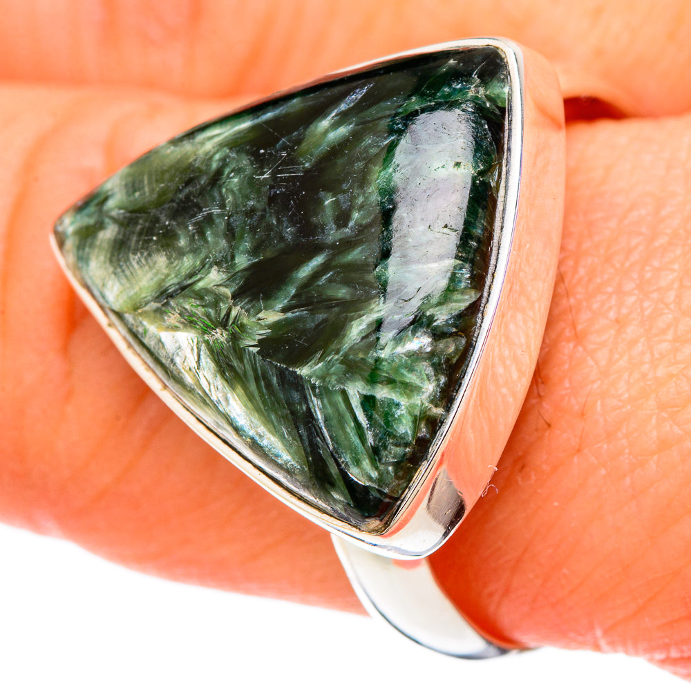 Seraphinite Rings handcrafted by Ana Silver Co - RING100033