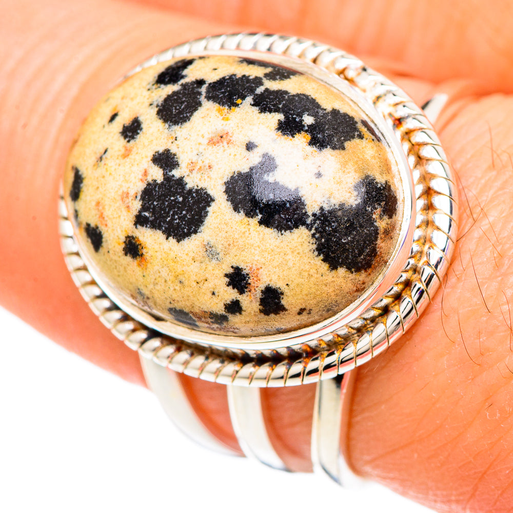 Dalmatian Jasper Rings handcrafted by Ana Silver Co - RING100036