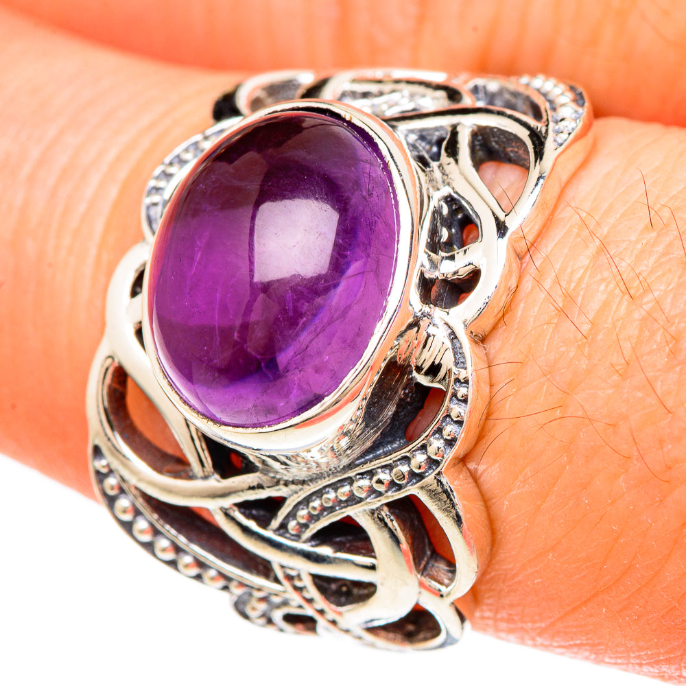 Amethyst Rings handcrafted by Ana Silver Co - RING100048