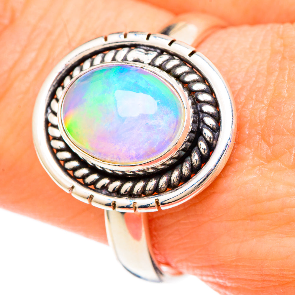Ethiopian Opal Rings handcrafted by Ana Silver Co - RING100061