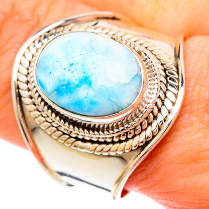 Larimar Rings handcrafted by Ana Silver Co - RING100063