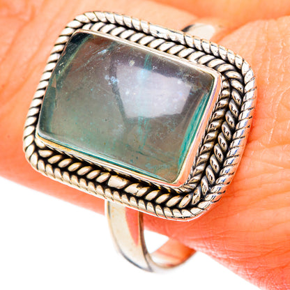 Blue Fluorite Rings handcrafted by Ana Silver Co - RING100065