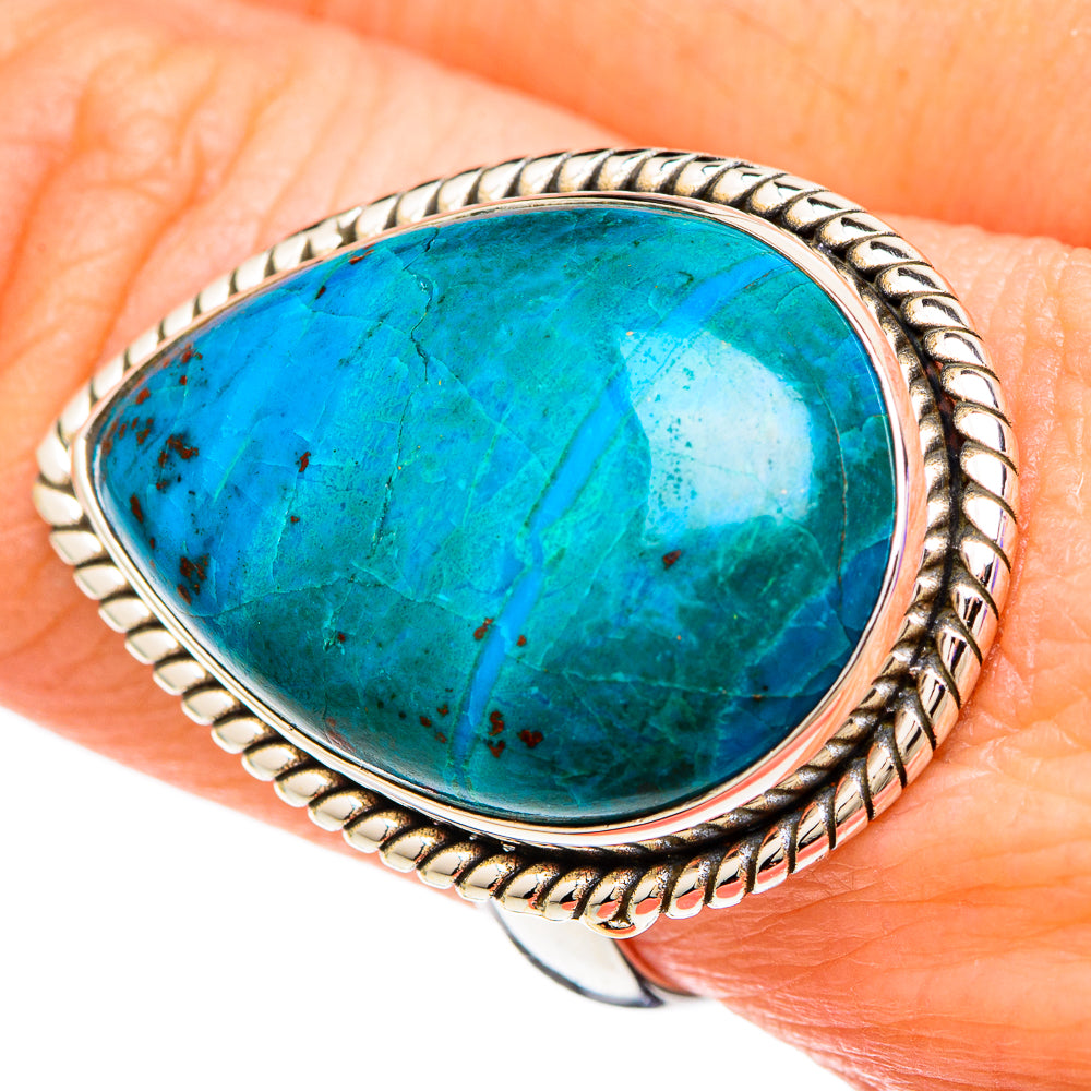 Chrysocolla Rings handcrafted by Ana Silver Co - RING100069