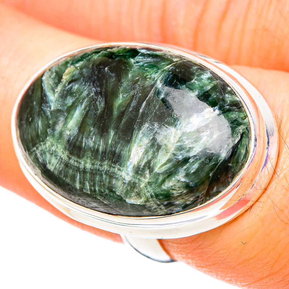 Seraphinite Rings handcrafted by Ana Silver Co - RING100074