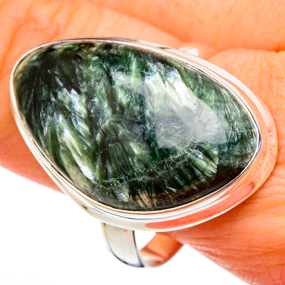 Seraphinite Rings handcrafted by Ana Silver Co - RING100075