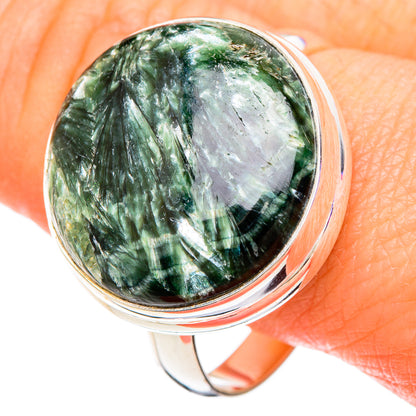 Seraphinite Rings handcrafted by Ana Silver Co - RING100079