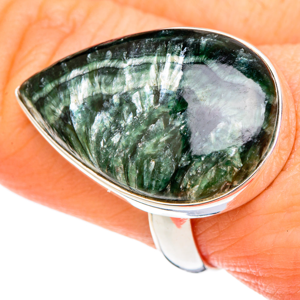 Seraphinite Rings handcrafted by Ana Silver Co - RING100083