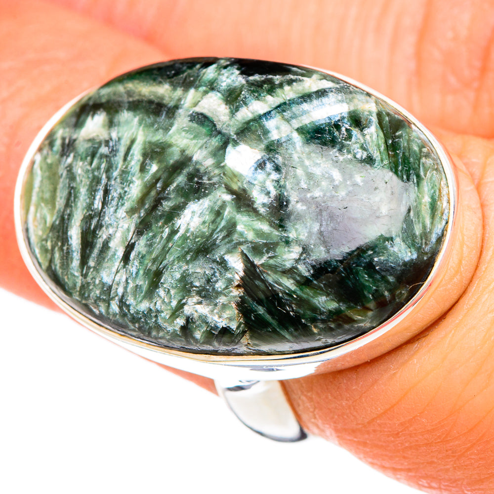 Seraphinite Rings handcrafted by Ana Silver Co - RING100084