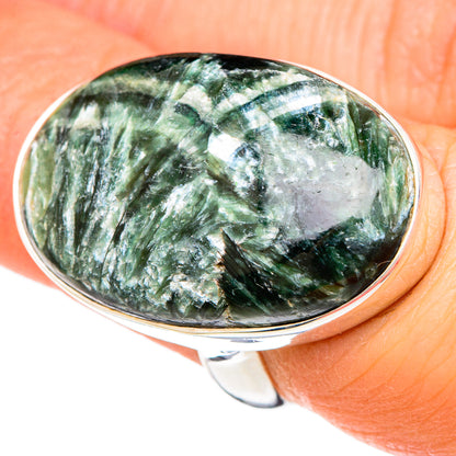 Seraphinite Rings handcrafted by Ana Silver Co - RING100084